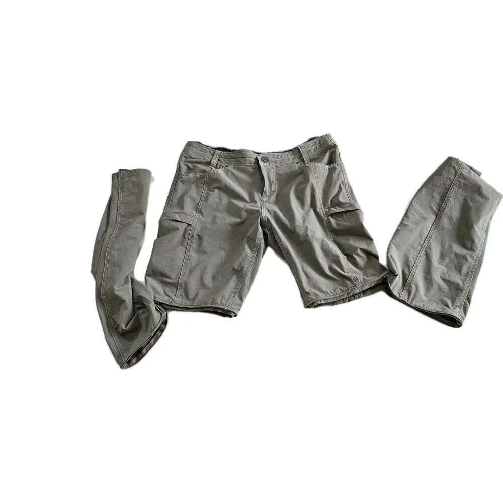 Kuhl Convertible Pants Womens 12 Regular Olive Khaki Anika Softshell Outdoors - Picture 10 of 16
